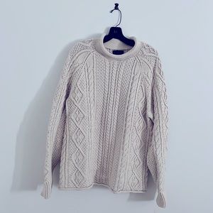 J. Crew 100% cotton cable knit fisherman’s sweater